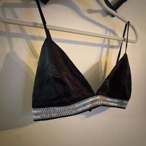 Forever 21 Black Bralette with Silver Detailing